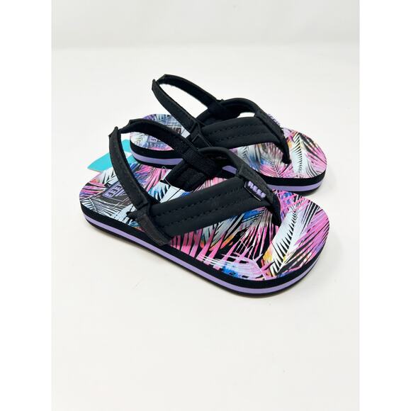 Reef Little Ahi Purple Fronds Sandals - Size 5 Toddler - Picture 4 of 9